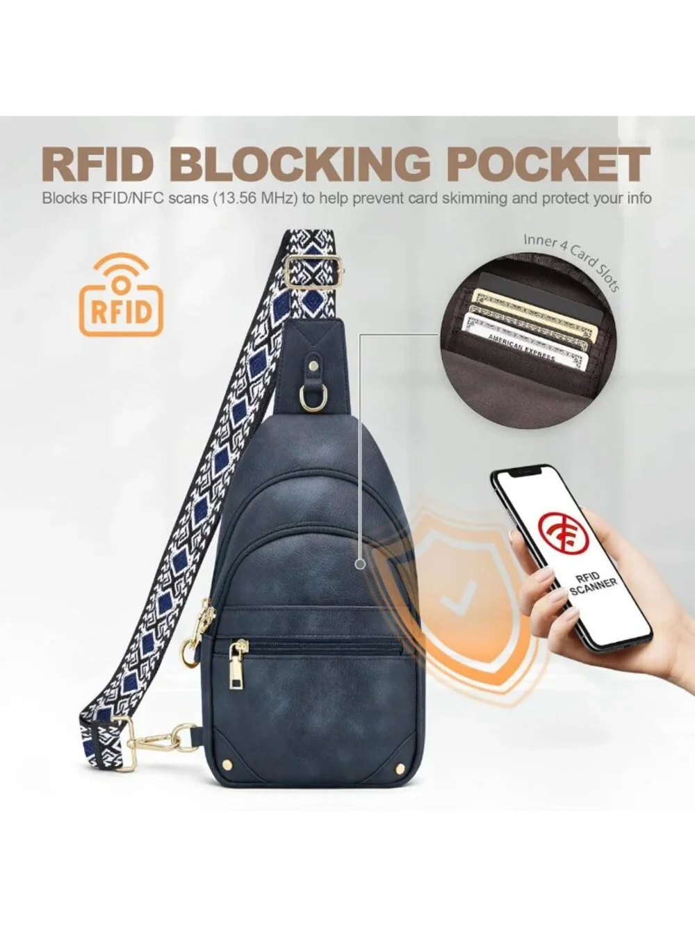 Stylish Anti-Theft Crossbody Bag for Women | RFID Travel Sling Purse